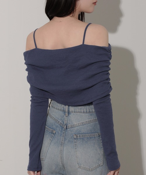 nouvellemoi（ヌーベルモイ）の「リブカットソーオフショルトップス（その他トップス・レディース・ネイビー/ホワイト/グレー/ブラック・L/M）」の9枚目の写真