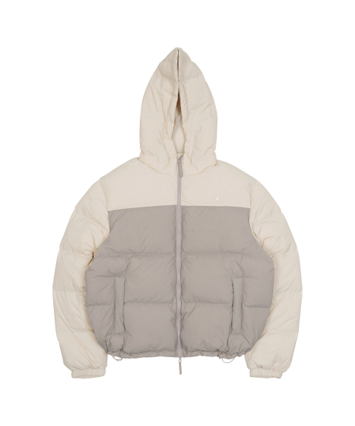 THECOLDESTMOMENT(ザコールデストモーメント)の「TCM color block puffer jacket (grey)(ダウンジャケット/コート・レディース・その他・S/M/L)」の1枚目の写真
