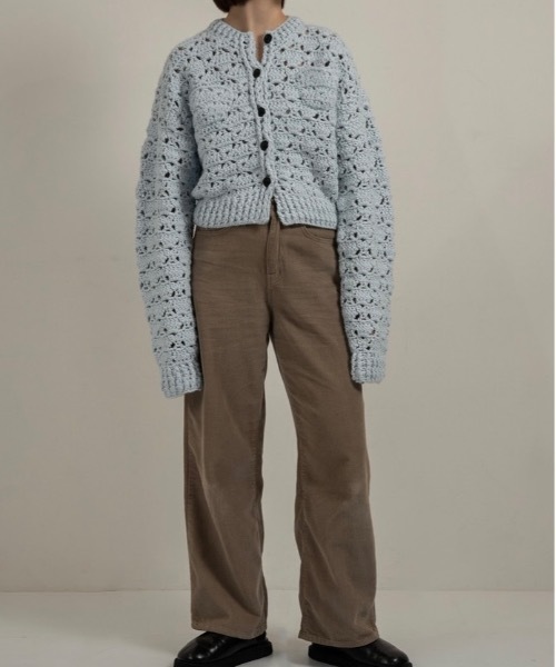 lawgy(ラウジー)の「loose chunky handmade knit cardigan / ルースチャンキーハンドメイドニットカーディガン(カーディガン/ボレロ・レディース・ホワイト/ブルー/イエロー・FREE)」の13枚目の写真