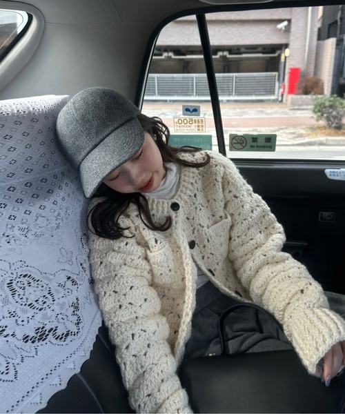 lawgy(ラウジー)の「loose chunky handmade knit cardigan / ルースチャンキーハンドメイドニットカーディガン(カーディガン/ボレロ・レディース・ホワイト/ブルー/イエロー・FREE)」の16枚目の写真