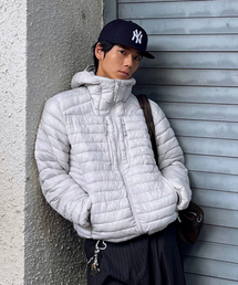 LEIRE | エッセンシャルフード付きライトパディングジャケット[ライトグレー](ダウンジャケット/コート)