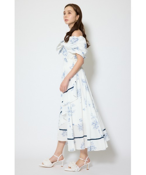 フロントビッグリボンフレアワンピース 春服 夏服（ワンピース