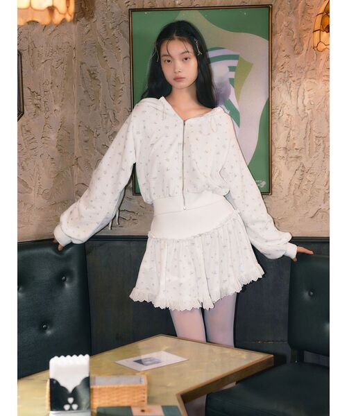 CALNAMUR(カルナムール)の「2wayスウェットミニスカート(スカート・レディース・グレー/ネイビー/ホワイト・FREE)」の21枚目の写真