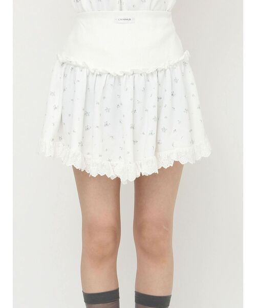 CALNAMUR(カルナムール)の「2wayスウェットミニスカート(スカート・レディース・グレー/ネイビー/ホワイト・FREE)」の5枚目の写真