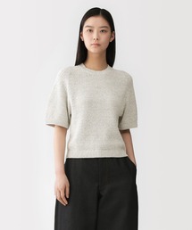 MUJI Labo | 〔MUJI Labo〕婦人　コットン混ブークレ五分袖セーター(ニット/セーター)