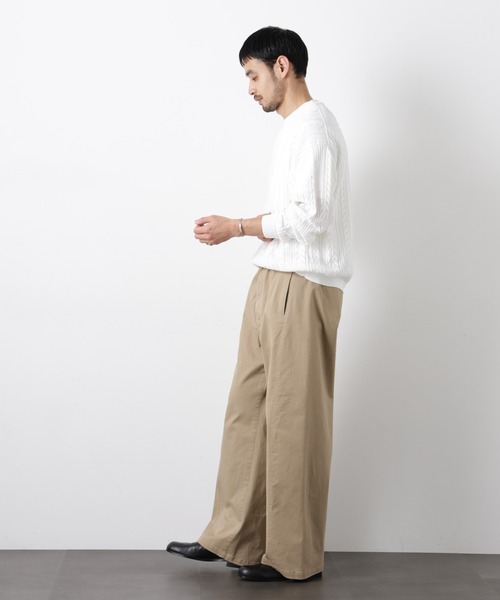 NANO universe(ナノユニバース)の「「ASSEMBLANC」ベルテッド3Dパンツ(その他パンツ・メンズ・ベージュ/ブラック・M/L)」の7枚目の写真