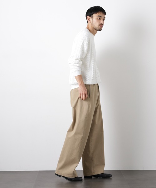 NANO universe(ナノユニバース)の「「ASSEMBLANC」ベルテッド3Dパンツ(その他パンツ・メンズ・ベージュ/ブラック・M/L)」の6枚目の写真