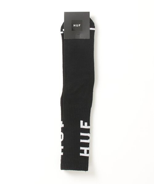 HUF(ハフ)の「【T17】【HUF/ハフ】ESSENTIALS OG LOGO SOCKS(ソックス/靴下・メンズ・ブラック/ホワイト・FREE)」の1枚目の写真
