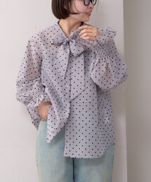 WILLOW | 【willow】ボウタイ袖シャーリングシャツ(シャツ/ブラウス)