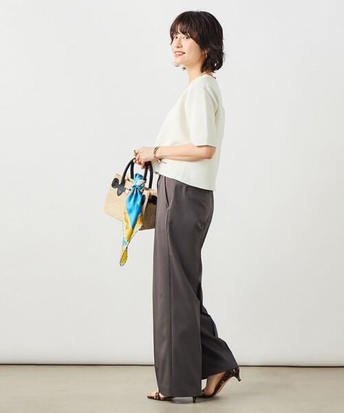 NOLLEY’S（ノーリーズ）の「《手洗い可能》ホールガーメントニットＴ（ニット/セーター・レディース・アイボリー/ダークブラウン/ネイビー・38）」の4枚目の写真