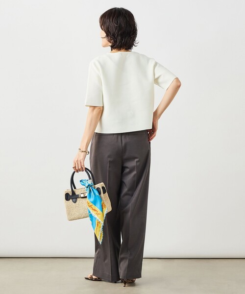 NOLLEY’S（ノーリーズ）の「《手洗い可能》ホールガーメントニットＴ（ニット/セーター・レディース・アイボリー/ダークブラウン/ネイビー・38）」の5枚目の写真