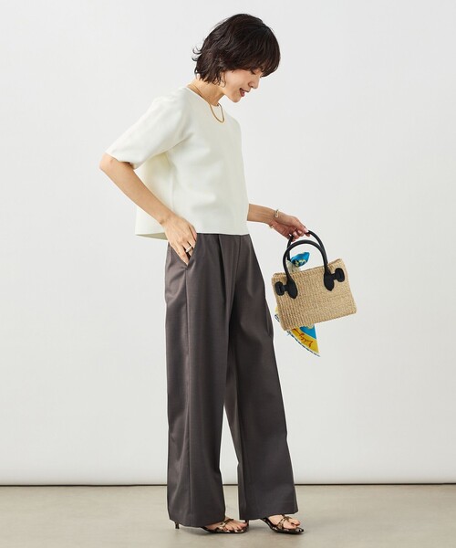 NOLLEY’S（ノーリーズ）の「《手洗い可能》ホールガーメントニットＴ（ニット/セーター・レディース・アイボリー/ダークブラウン/ネイビー・38）」の6枚目の写真