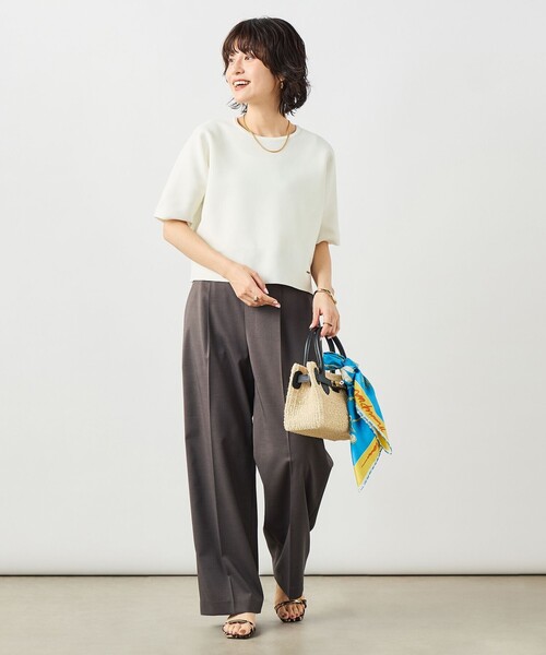 NOLLEY’S（ノーリーズ）の「《手洗い可能》ホールガーメントニットＴ（ニット/セーター・レディース・アイボリー/ダークブラウン/ネイビー・38）」の7枚目の写真