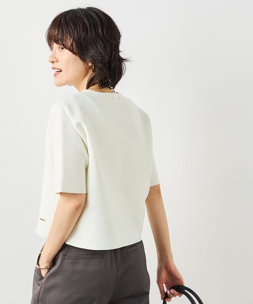 NOLLEY’S（ノーリーズ）の「《手洗い可能》ホールガーメントニットＴ（ニット/セーター・レディース・アイボリー/ダークブラウン/ネイビー・38）」の9枚目の写真