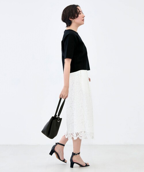 NOLLEY’S（ノーリーズ）の「《手洗い可能》ホールガーメントニットＴ（ニット/セーター・レディース・アイボリー/ダークブラウン/ネイビー・38）」の15枚目の写真