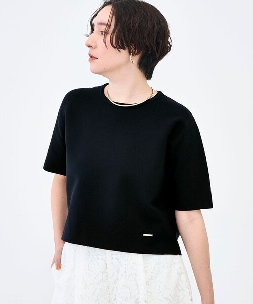 NOLLEY’S（ノーリーズ）の「《手洗い可能》ホールガーメントニットＴ（ニット/セーター・レディース・アイボリー/ダークブラウン/ネイビー・38）」の16枚目の写真