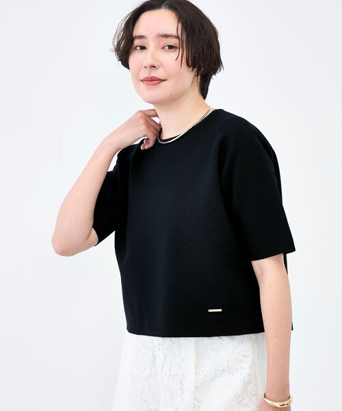 NOLLEY’S（ノーリーズ）の「《手洗い可能》ホールガーメントニットＴ（ニット/セーター・レディース・アイボリー/ダークブラウン/ネイビー・38）」の17枚目の写真