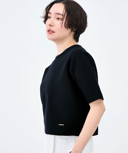 NOLLEY’S（ノーリーズ）の「《手洗い可能》ホールガーメントニットＴ（ニット/セーター・レディース・アイボリー/ダークブラウン/ネイビー・38）」の18枚目の写真