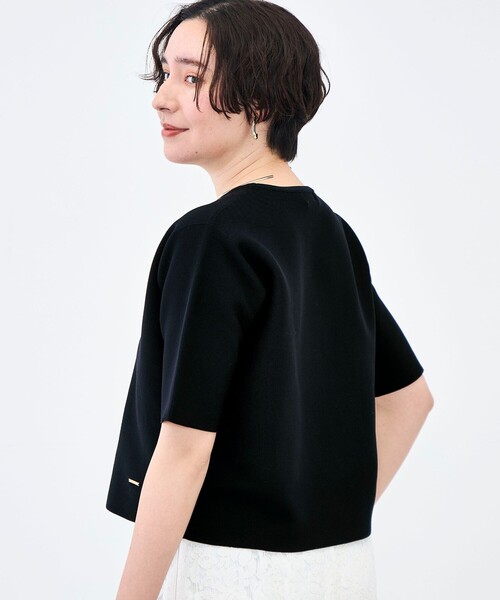 NOLLEY’S（ノーリーズ）の「《手洗い可能》ホールガーメントニットＴ（ニット/セーター・レディース・アイボリー/ダークブラウン/ネイビー・38）」の19枚目の写真