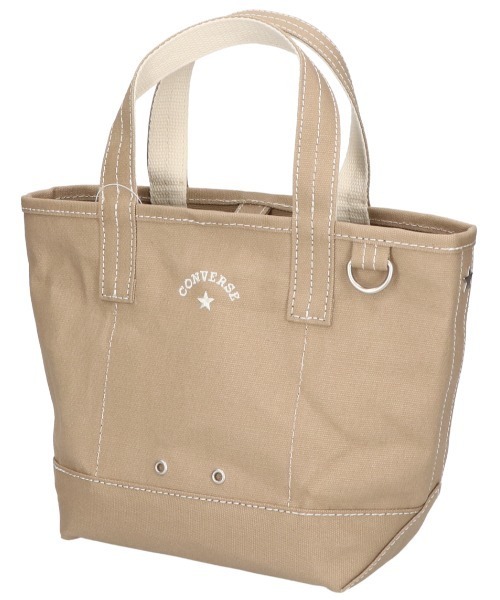 CONVERSE(コンバース)の「【CONVERSE/コンバース】AS CANVAS TOTE BAG S /キャンバスバッグS(トートバッグ・メンズ・オフホワイト/グレー/カーキ/ブラック/ベージュ/ネイビー・FREE)」の4枚目の写真