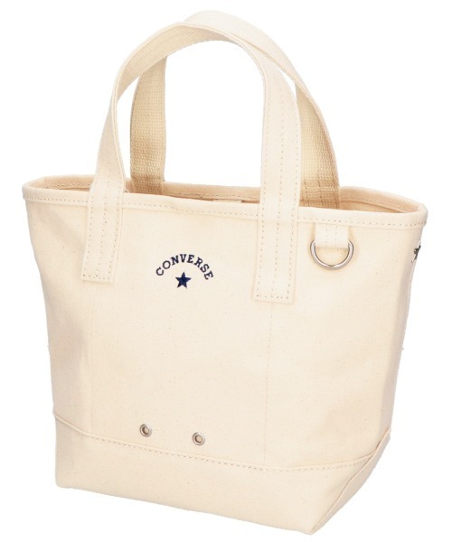 CONVERSE(コンバース)の「【CONVERSE/コンバース】AS CANVAS TOTE BAG S /キャンバスバッグS(トートバッグ・メンズ・オフホワイト/グレー/カーキ/ブラック/ベージュ/ネイビー・FREE)」の1枚目の写真