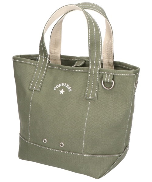 CONVERSE(コンバース)の「【CONVERSE/コンバース】AS CANVAS TOTE BAG S /キャンバスバッグS(トートバッグ・メンズ・オフホワイト/グレー/カーキ/ブラック/ベージュ/ネイビー・FREE)」の5枚目の写真