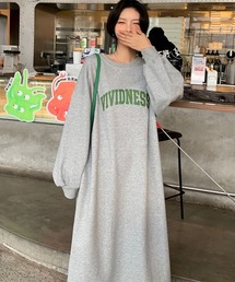 blackdia ocean | blackdia ocean スウェットロゴ ロング 裏起毛 ワンピース(ワンピース)