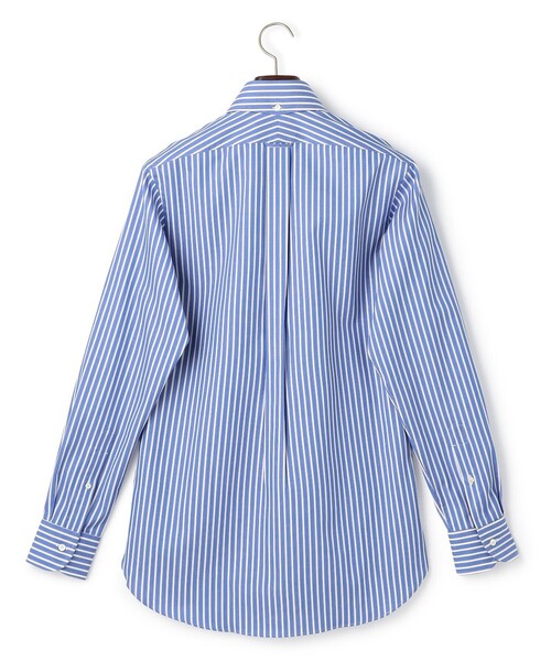 J.PRESS（ジェイプレス）の「【PREMIUM PLEATS / 形態安定】スーピマコットンパナマストライプ シャツ / B.D.（シャツ/ブラウス・メンズ・ブラウン系1/ネイビー系1・首回り40cm-裄丈85cm/首回り39cm-裄丈84cm/首回り38cm-裄丈84cm/首回り37cm-裄丈82cm/首回り43cm-裄丈86cm/首回り42cm-裄丈86cm/首回り41cm-裄丈85cm）」の4枚目の写真