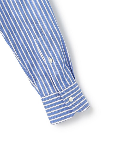 J.PRESS（ジェイプレス）の「【PREMIUM PLEATS / 形態安定】スーピマコットンパナマストライプ シャツ / B.D.（シャツ/ブラウス・メンズ・ブラウン系1/ネイビー系1・首回り40cm-裄丈85cm/首回り39cm-裄丈84cm/首回り38cm-裄丈84cm/首回り37cm-裄丈82cm/首回り43cm-裄丈86cm/首回り42cm-裄丈86cm/首回り41cm-裄丈85cm）」の9枚目の写真