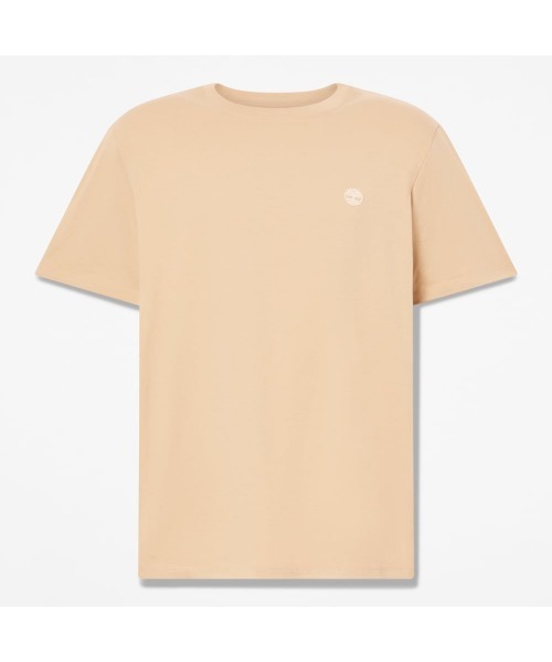 Timberland(ティンバーランド)の「半袖 チェスト ロゴ Tシャツ メンズ(Tシャツ/カットソー・メンズ・ベージュ・SMALL/MEDIUM/LARGE/XX-LARGE/X-LARGE)」の5枚目の写真