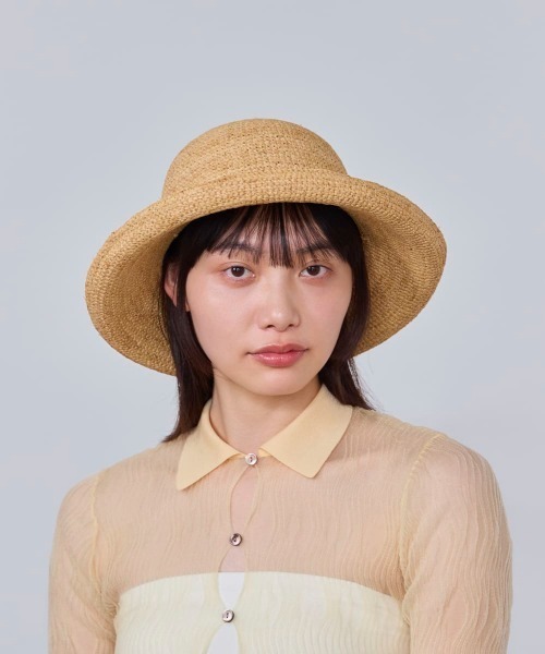 OVERRIDE(オーバーライド)の「OVERRIDE RAFFIA CROCHET SAILOR / オーバーライド(ハット・レディース・ベージュ・58cm)」の1枚目の写真