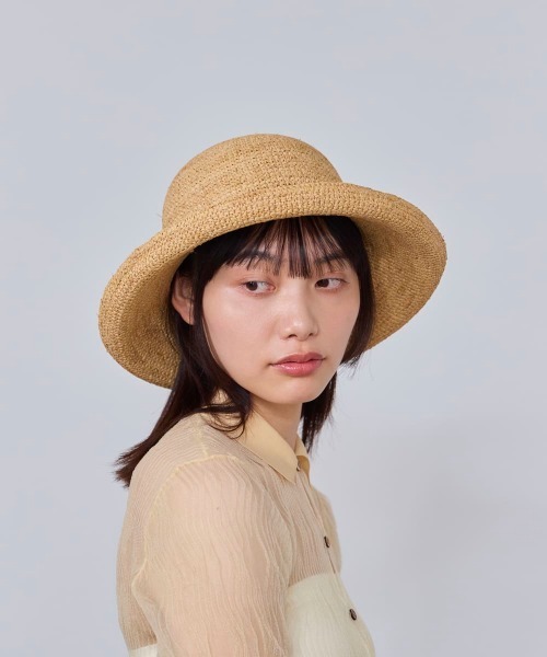 OVERRIDE(オーバーライド)の「OVERRIDE RAFFIA CROCHET SAILOR / オーバーライド(ハット・レディース・ベージュ・58cm)」の3枚目の写真