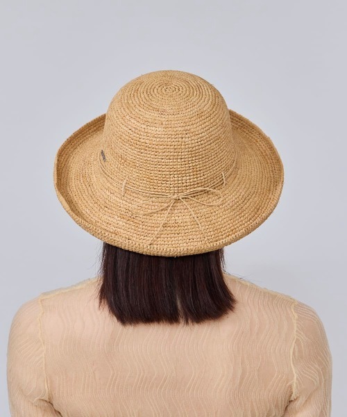 OVERRIDE(オーバーライド)の「OVERRIDE RAFFIA CROCHET SAILOR / オーバーライド(ハット・レディース・ベージュ・58cm)」の4枚目の写真