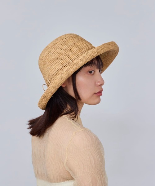 OVERRIDE(オーバーライド)の「OVERRIDE RAFFIA CROCHET SAILOR / オーバーライド(ハット・レディース・ベージュ・58cm)」の5枚目の写真