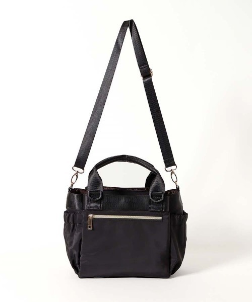 Bleu Bleuet(ブルーブルーエ)の「テンポケット2WAYショルダートート(ショルダーバッグ・レディース・ブラック/パープル/ミント/モカ・FREE)」の5枚目の写真