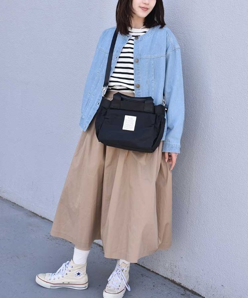 Bleu Bleuet(ブルーブルーエ)の「テンポケット2WAYショルダートート(ショルダーバッグ・レディース・ブラック/パープル/ミント/モカ・FREE)」の15枚目の写真