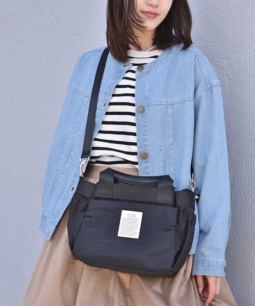 Bleu Bleuet(ブルーブルーエ)の「テンポケット2WAYショルダートート(ショルダーバッグ・レディース・ブラック/パープル/ミント/モカ・FREE)」の16枚目の写真