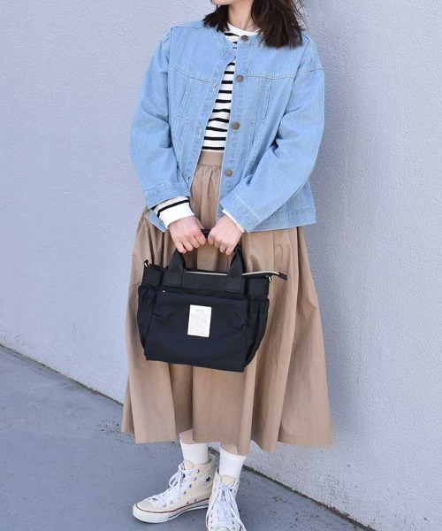 Bleu Bleuet(ブルーブルーエ)の「テンポケット2WAYショルダートート(ショルダーバッグ・レディース・ブラック/パープル/ミント/モカ・FREE)」の19枚目の写真