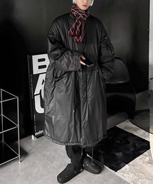 NOWLE（ノウル）の「【NOWLE】ウエストマーク 中綿 スタンドカラー ロングコート（ダウンジャケット/コート）」