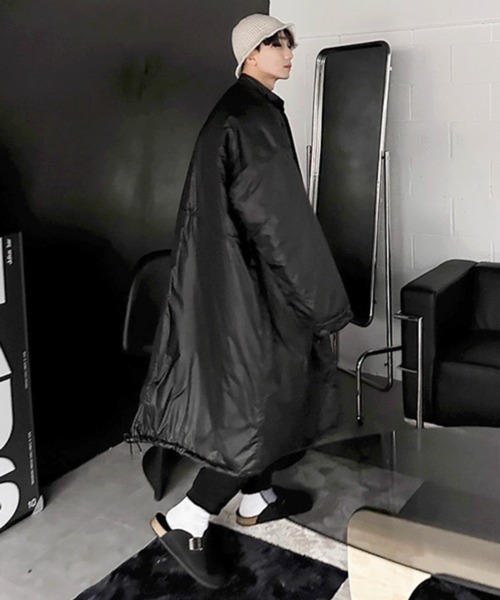 NOWLE（ノウル）の「【NOWLE】ウエストマーク 中綿 スタンドカラー ロングコート（ダウンジャケット/コート・メンズ・ブラック/ダークカーキ・FREE）」の14枚目の写真