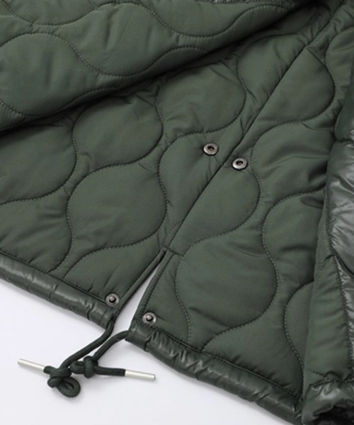 NOWLE（ノウル）の「【NOWLE】ウエストマーク 中綿 スタンドカラー ロングコート（ダウンジャケット/コート・メンズ・ブラック/ダークカーキ・FREE）」の21枚目の写真