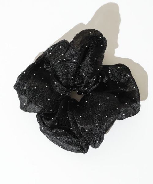 flower(フラワー)の「シアースタッズシュシュ(シュシュ・レディース・ベージュ/ブラック・FREE)」の6枚目の写真