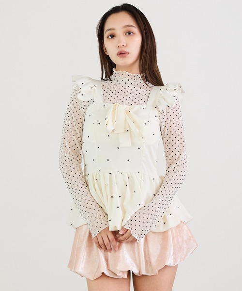 Siel(シエル)の「リボン付き ドットバルーンチュニックワンピ(ワンピース・レディース・レッド/ブラック/ホワイト・FREE)」の17枚目の写真
