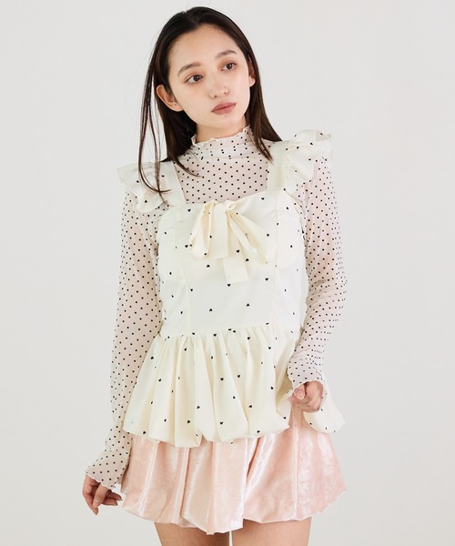 Siel(シエル)の「リボン付き ドットバルーンチュニックワンピ(ワンピース・レディース・レッド/ブラック/ホワイト・FREE)」の20枚目の写真