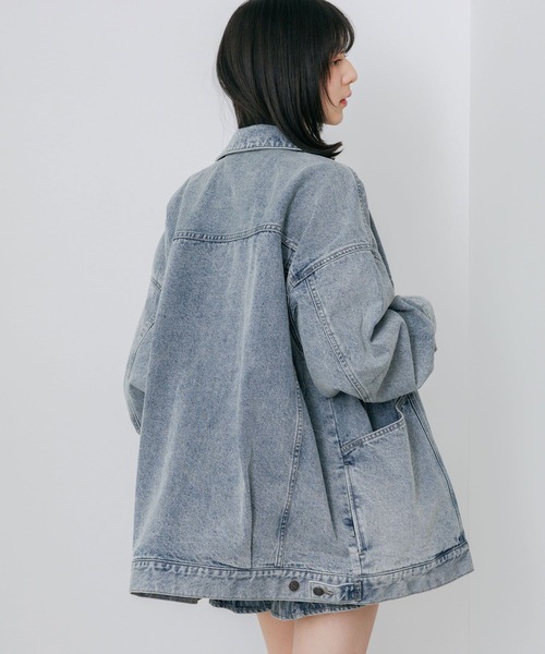 Heather(ヘザー)の「デニムZIPブルゾン 647636(デニムジャケット・レディース・ブルー/ブラック・FREE)」の8枚目の写真