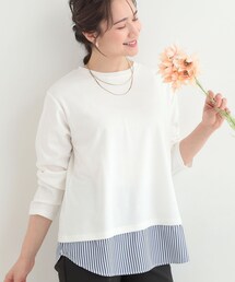SHOO・LA・RUE | レイヤードスタイルにおすすめ 裾切り替え スムースロンT(Tシャツ/カットソー)