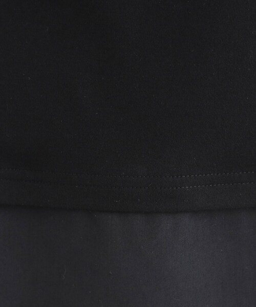 SHOO・LA・RUE(シューラルー)の「【洗濯機可/S-LL】レイヤードスタイルにおすすめ 裾切替 スムースロンT(Tシャツ/カットソー・レディース・ホワイト/ブラック/ホワイト系3・04/03/02/01)」の11枚目の写真