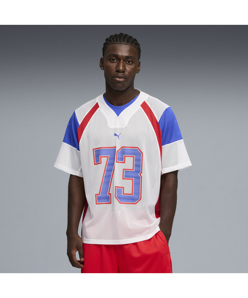 PUMA(プーマ)の「PUMA プーマ メンズ バスケットボール アウト オブ バウンズ 半袖 Tシャツ(Tシャツ/カットソー・メンズ・グリーン系その他/ホワイト系その他・SMALL/X-LARGE/MEDIUM/LARGE/X-SMALL)」の1枚目の写真