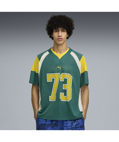 PUMA(プーマ)の「PUMA プーマ メンズ バスケットボール アウト オブ バウンズ 半袖 Tシャツ(Tシャツ/カットソー・メンズ・グリーン系その他/ホワイト系その他・SMALL/X-LARGE/MEDIUM/LARGE/X-SMALL)」の2枚目の写真