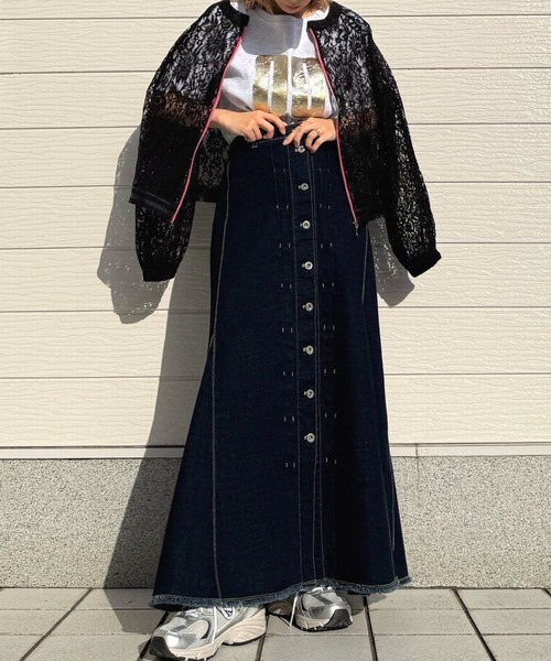 Q（キュー）の「レースブルゾン（ブルゾン・レディース・アイボリー/ブラック・MEDIUM）」の15枚目の写真